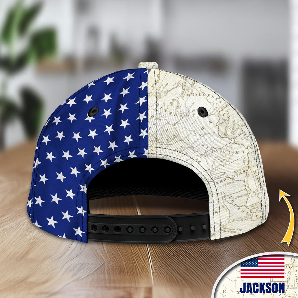 Custom Name American Pride Patriotic 250th Anniversary Eagle Classic Cap HO82 902058