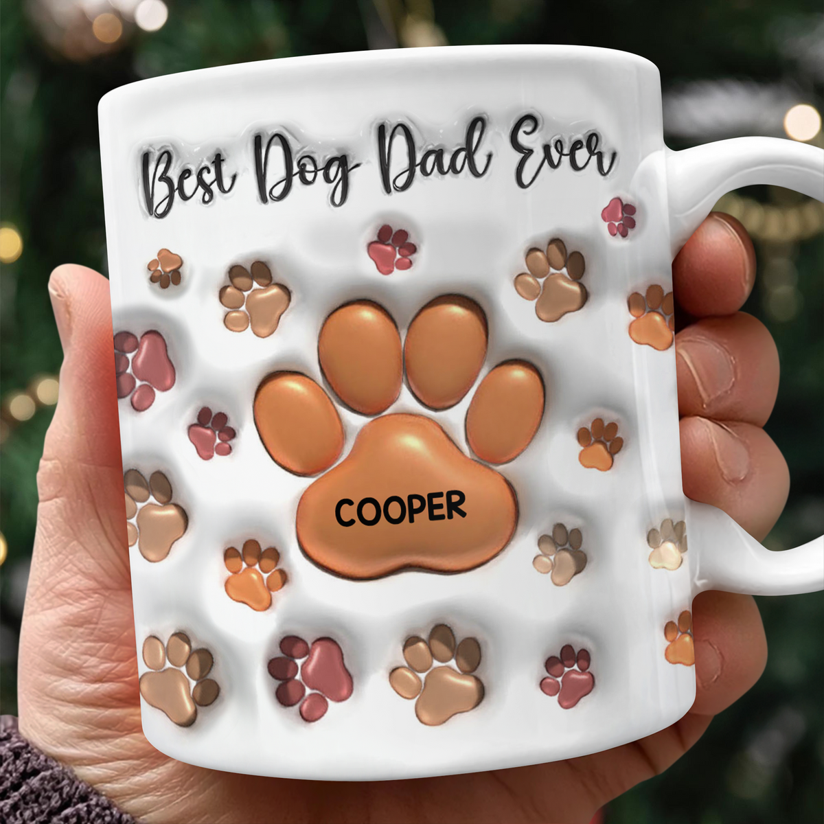 Best Dog Dad, Dog Mom Ever Personalized 3D Inflated Effect Mug For Dog Lover TH10 894723