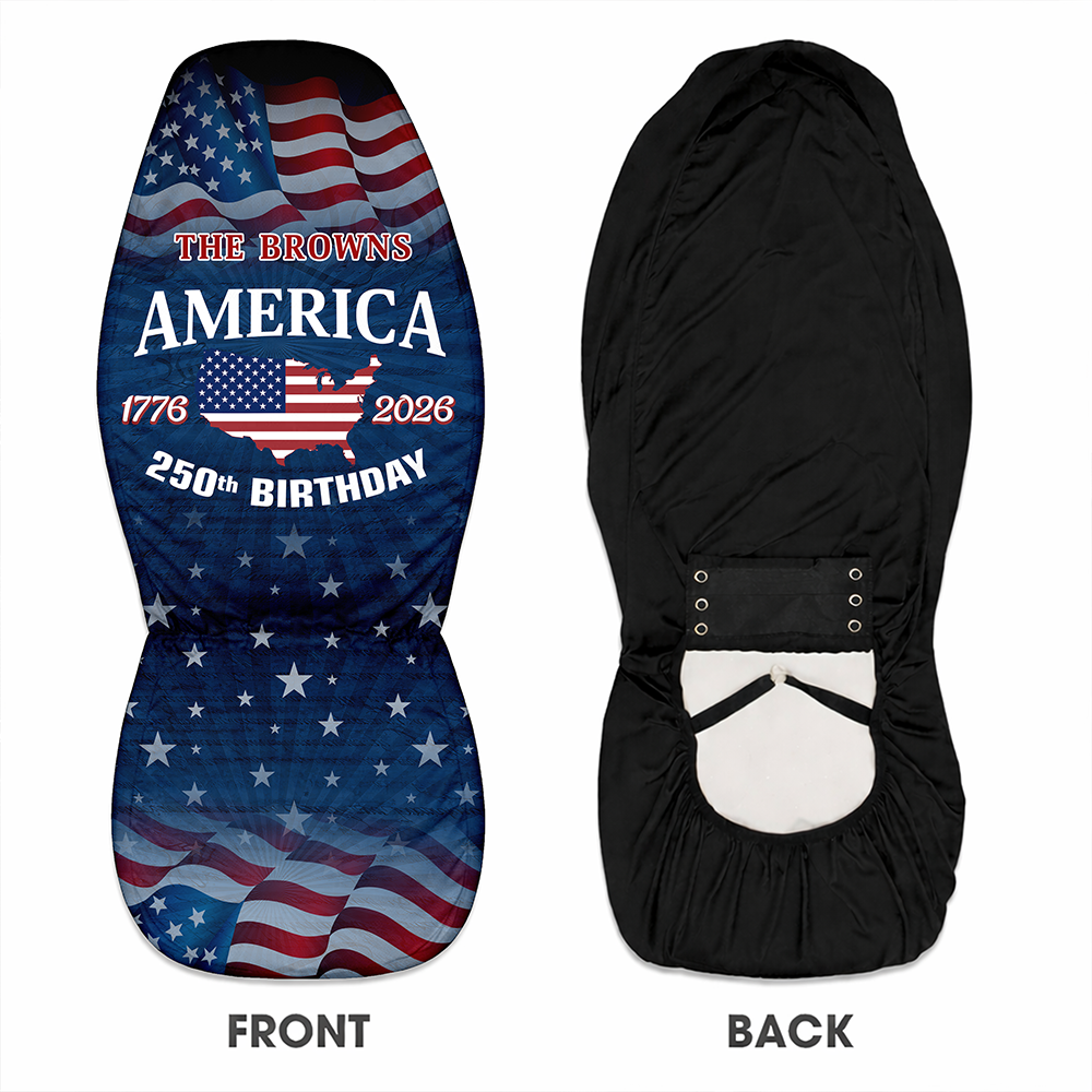 Custom Name America 250 Birthday 1776-2026 Car Seat Cover HO82 901990