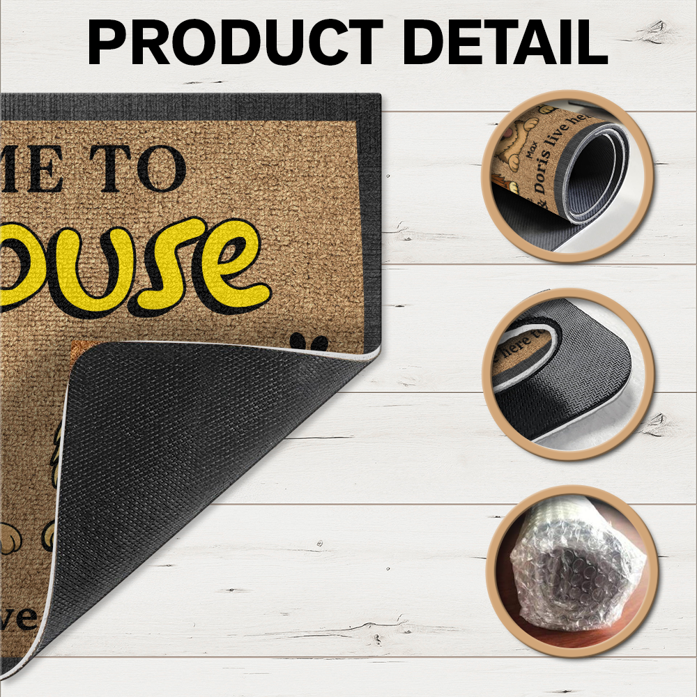 Personalized Welcome to Our House For Dog Lovers Doormats LM32 893387