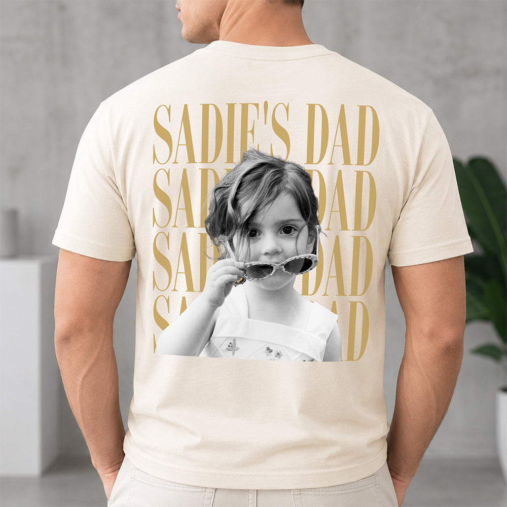 Personalized Vintage Photo Dad, Mom, Grandpa, Grandma Family Back Bright Shirt HA75 921576
