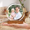 Custom Photo Forever Your Little Girl - Happy Father's Day Round Acrylic Frame Block HA75 892492