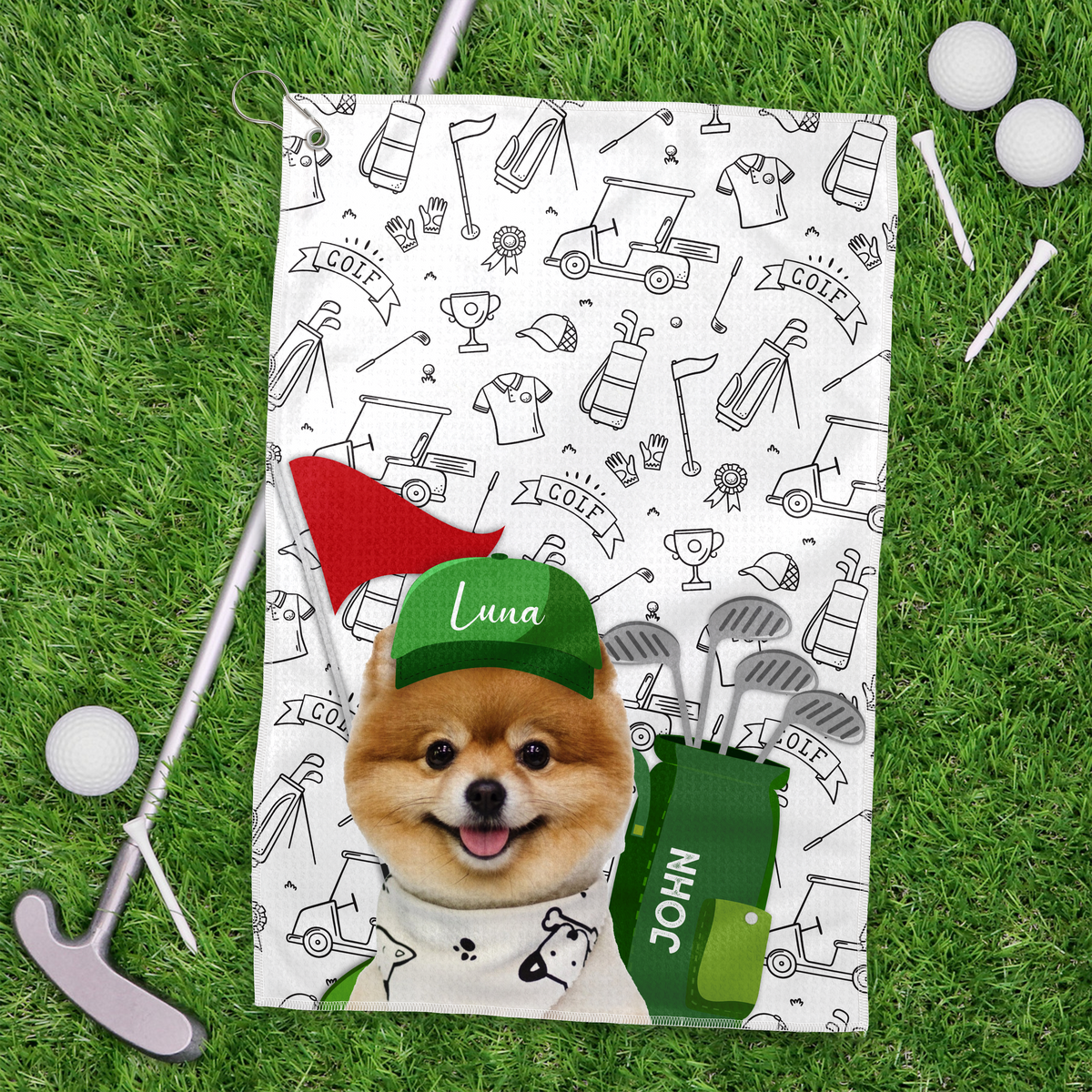 Custom Pet Photo Every Golfer Needs a Loyal Caddie Golf Towel LM32 893603