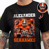 Custom Photo Football Player Bootleg Tee - Personalized Dark Shirt CH07 899480