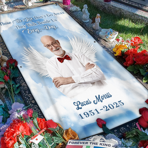 Custom Photo Forever In My Heart Memorial Heaven Grave Blanket TH10 892543