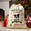 Personalized Dog Photo North Pole Express Christmas Santa Sack For Dog Mom Dad CH07 180452