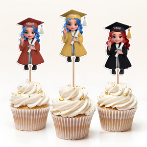 Graduation Class 2025 Cupcake Toppers Personalized Gift HO82 893772