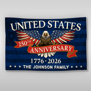 Unites State 250 Years Anniversary Custom Family Name House Flag CH07 910160