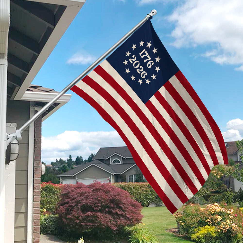 Personalized USA 250th Birthday 1776-2026 Patriotic Betsy Ross Flag - Patriotic House Flag LM32 669255