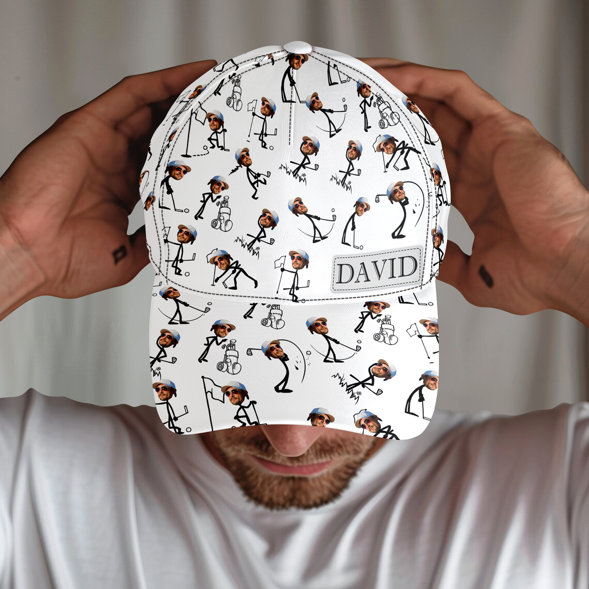 Custom Photo Funny Gift For Golf Dad Classic Cap TH10 894145