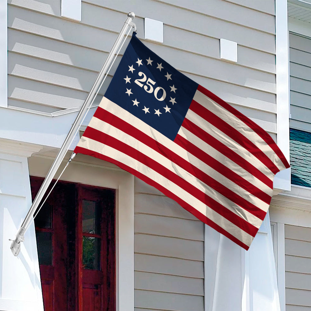 Personalized USA 250th Birthday 1776-2026 Patriotic Betsy Ross Flag - Patriotic House Flag LM32 669255
