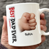 Custom Hand Photo Best Dad Ever White Mug N369 896451