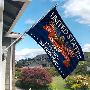 Unites State 250 Years Anniversary Custom Family Name House Flag CH07 910160
