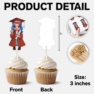 Graduation Class 2025 Cupcake Toppers Personalized Gift HO82 893772