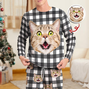 Custom Cat Face Photo With Christmas Accesories Sleepwear CH07 899250