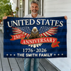 Unites State 250 Years Anniversary Custom Family Name House Flag CH07 910160