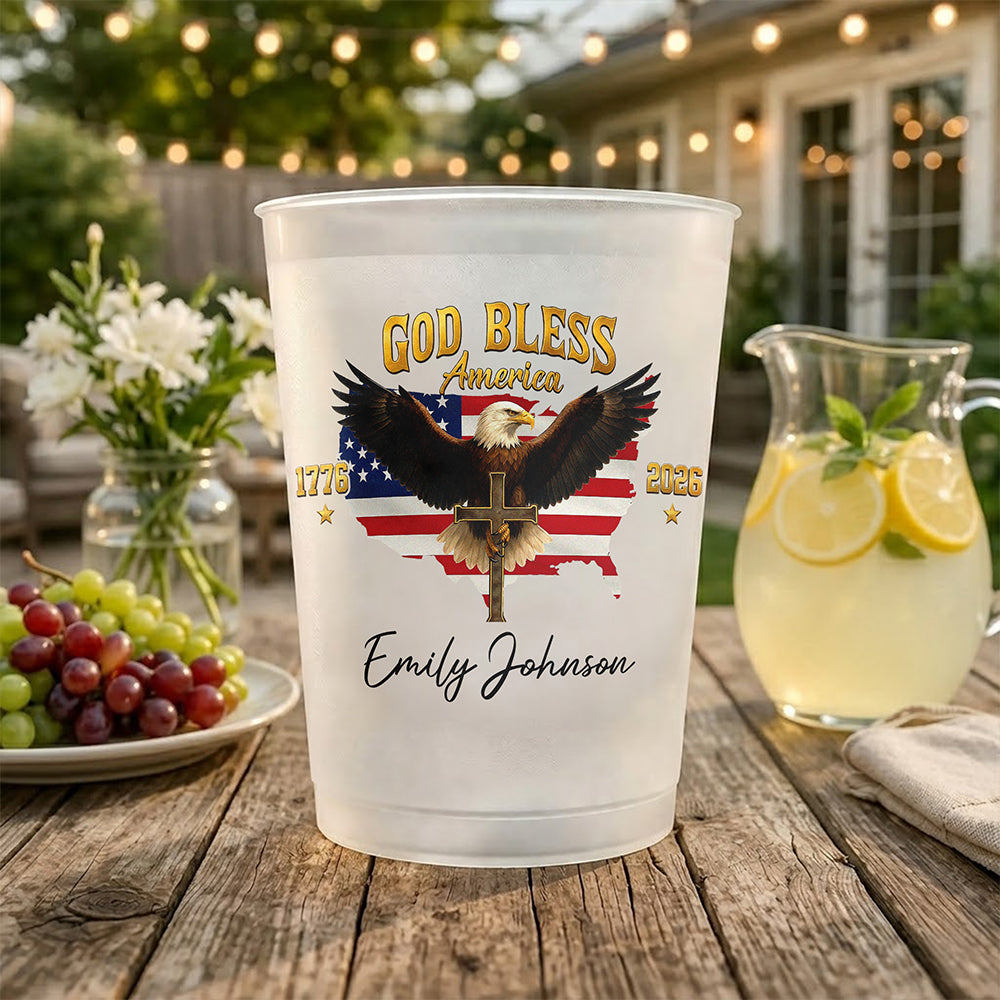 Custom Name God Bless America 1776-2026 250th Anniversary Eagle Cups For Party HO82 902260