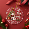 Custom Family Name & Year Christmas Tree Glass Ornament Santa Snowman Holiday Keepsake LM32 670193