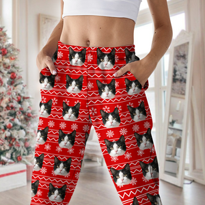 Custom Photo With Christmas Pattern Pants TA29 HA75 888993