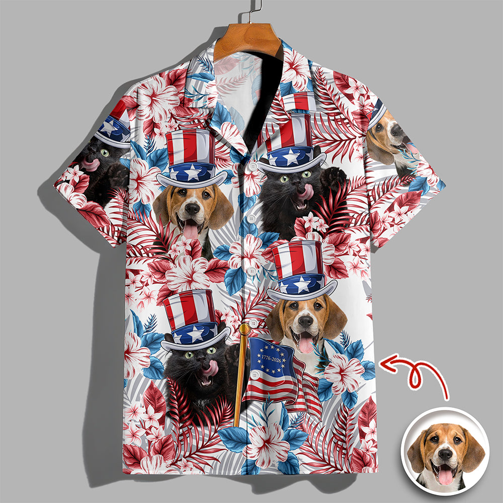 Custom Dog Cat Face Hawaii Shirt Personalized Aloha Shirt HA75 920208