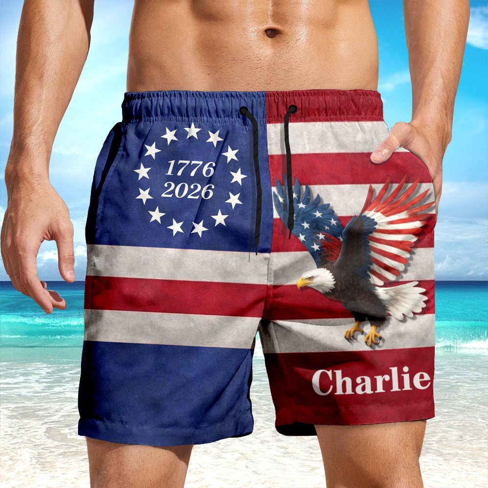 Personalized 250 Years of Freedom 1776-2026 Beach Short HO82 901984