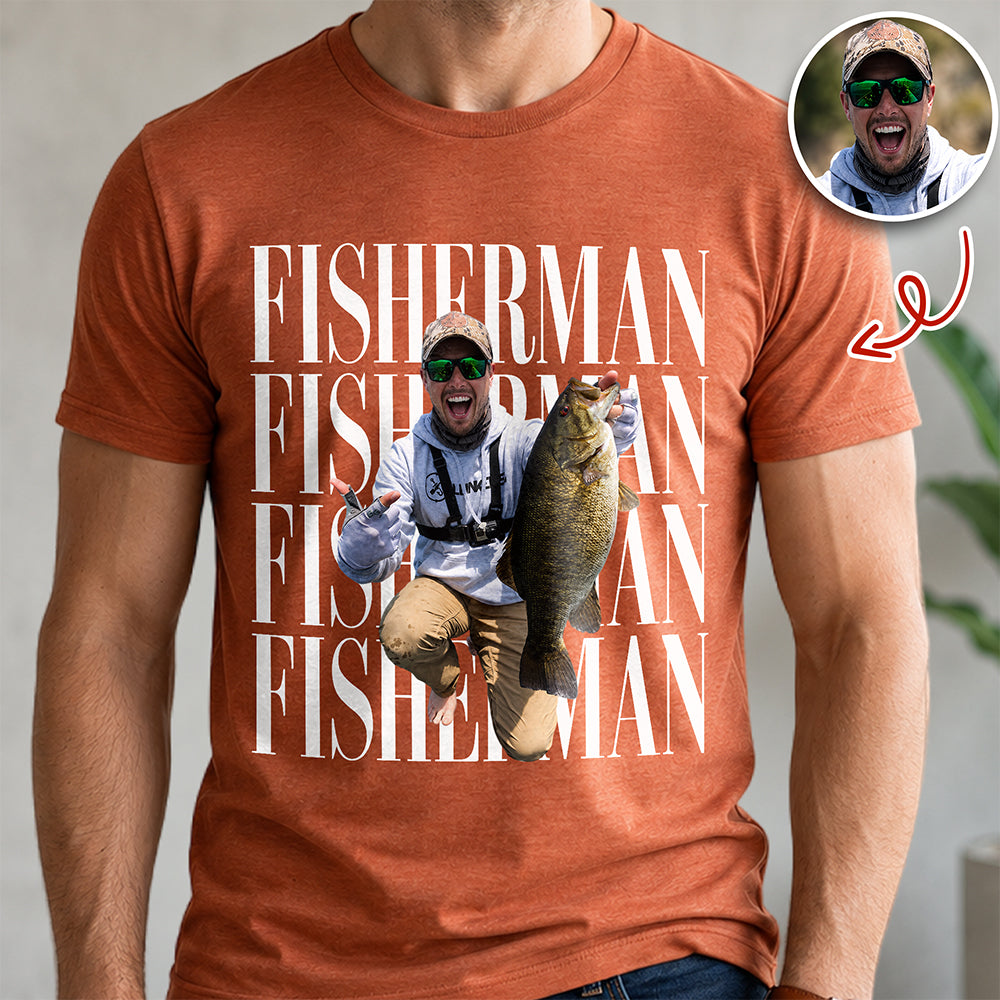 Personalized Vintage Photo Fisherman Comfort Shirt For Fishing Lovers HA75 921700