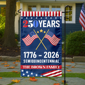 Custom Family Name America 250th Anniversary US Semiquincentennial Garden Flag HO82 901004