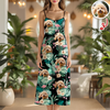 Custom Dog Cat Photo Tropical Vacation Aloha Hawaii Cami Maxi Dress HO82 901986