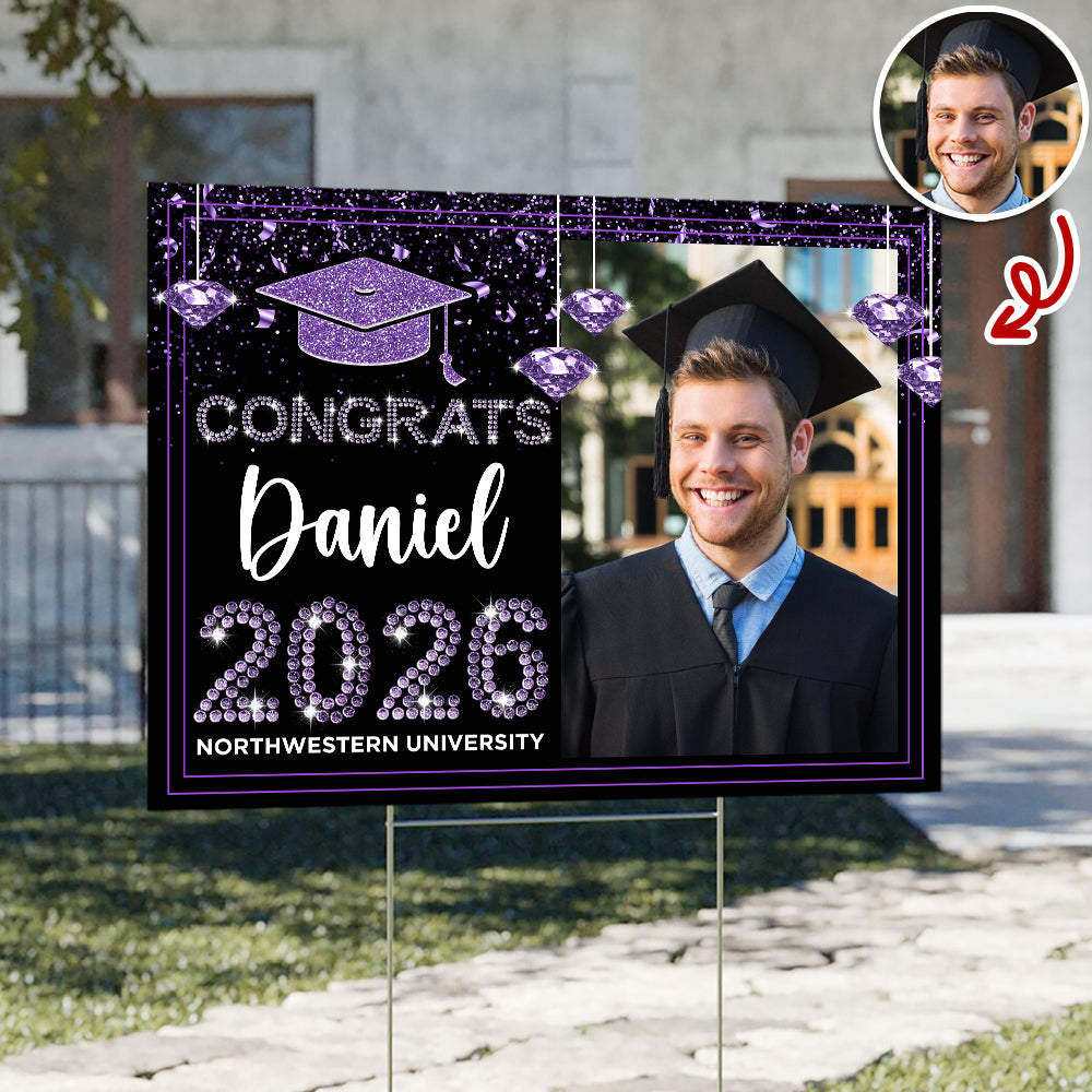 Personalized Congrats Class Of 2026 Yard Sign Party Decor for Graduate CH07 910708