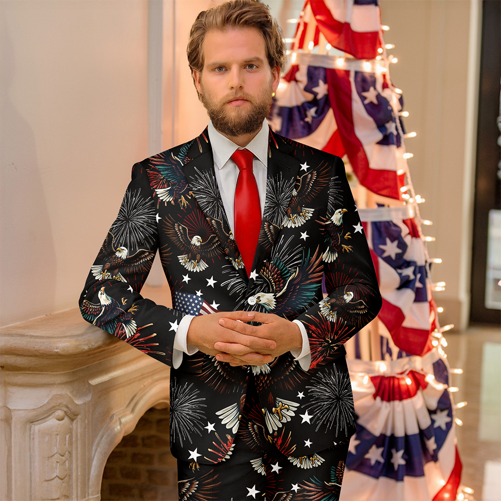 USA 250th Anniversary Eagle 1776-2026 Men's Suit HA75 920854