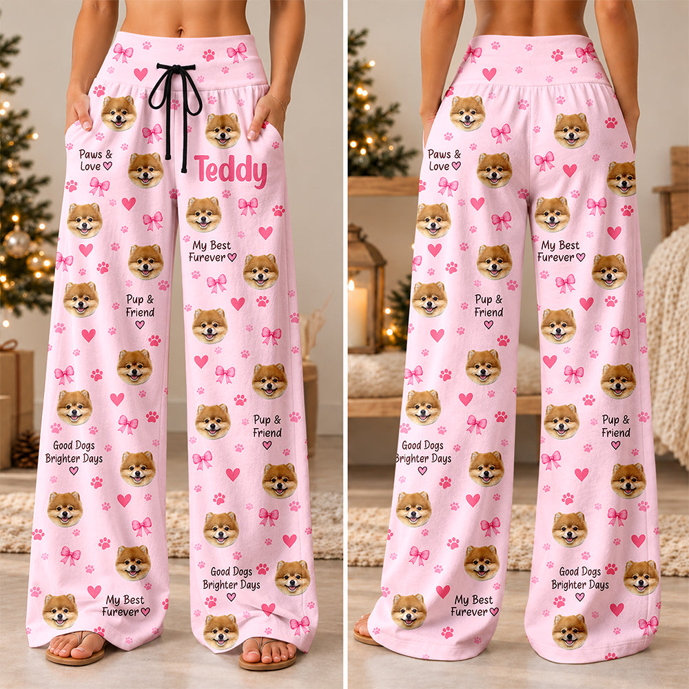 Custom Dog Face Photo With Colorful Background For Pet Lover Lounge Pants LM32 670195