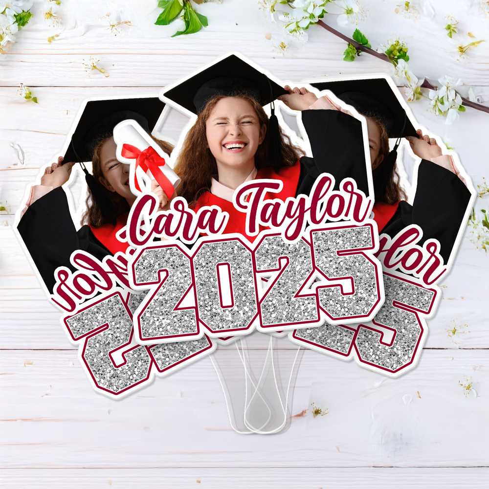 Custom Photo Class of 2025 Graduation Face Fans Graduation Party Decor Gift HA75 892004