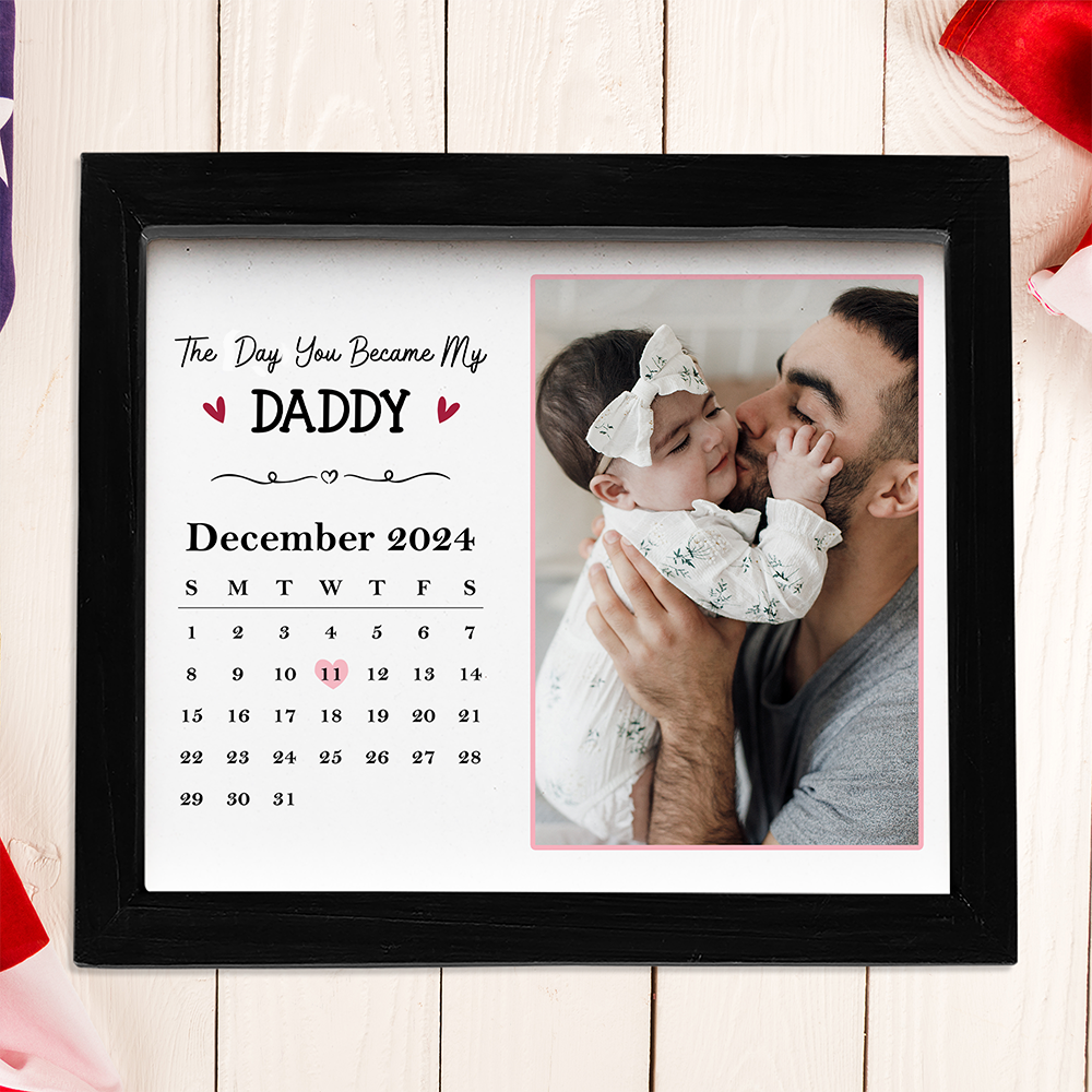 Custom Photo The Day You Became My Daddy My Grandpa Picture Frame For Father's Day TH10 892805