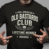 Custom Name 100% American Old Bastards Club Lifetime Member Dark Shirt - Funny Shirt For Dad, Husband HO82 902776