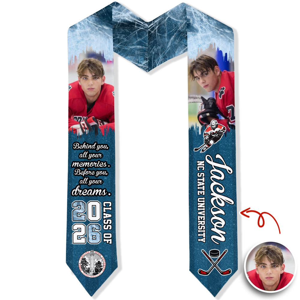 Custom Photo Football Class Of 2026 Graduation Stoles CH07 910712