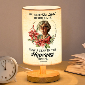 Custom Photo Dad Mom In Heaven Fabric Lamp TH10 892849