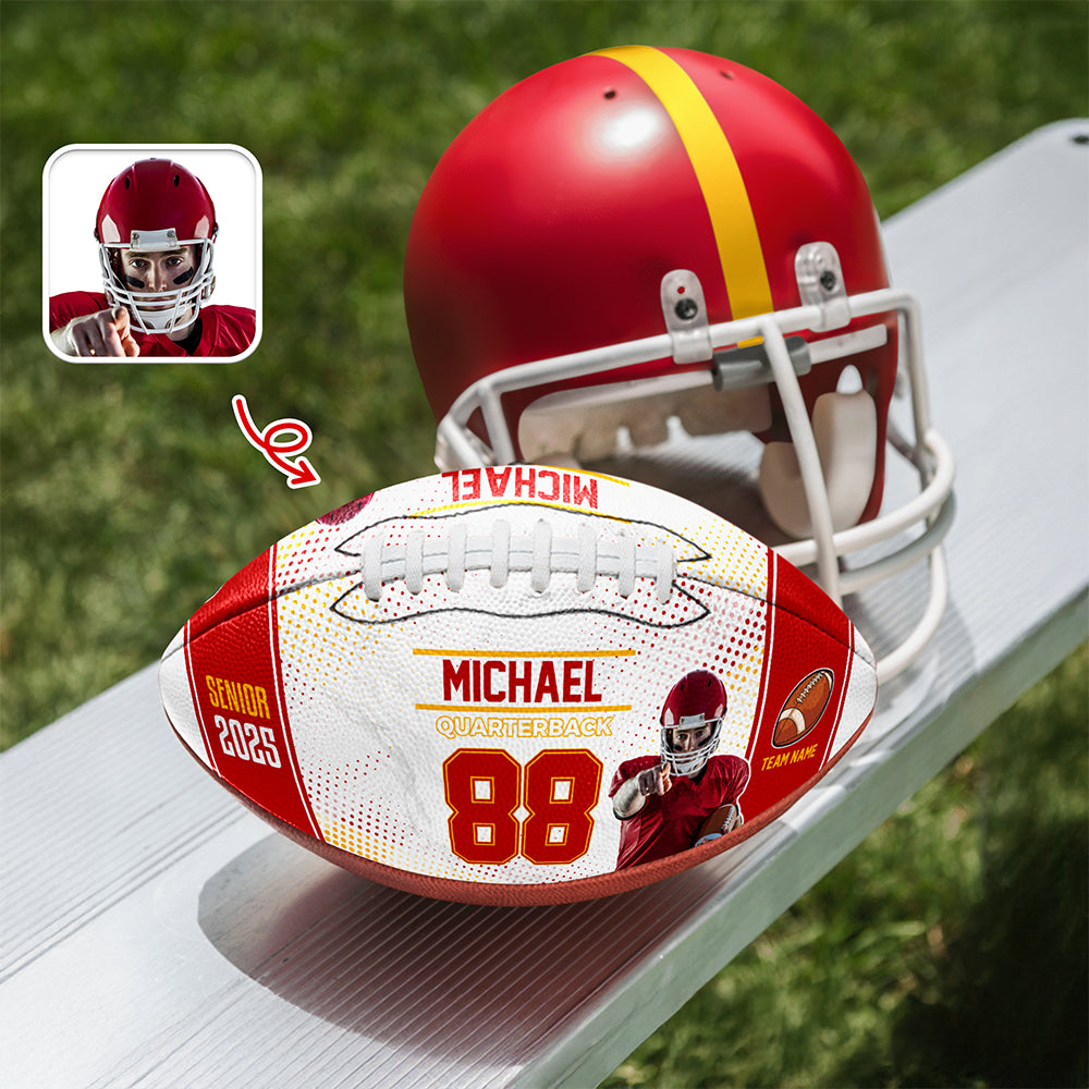 Custom Photo, Text & Colors Football Ball Gifts For Football Lovers CH07 895702