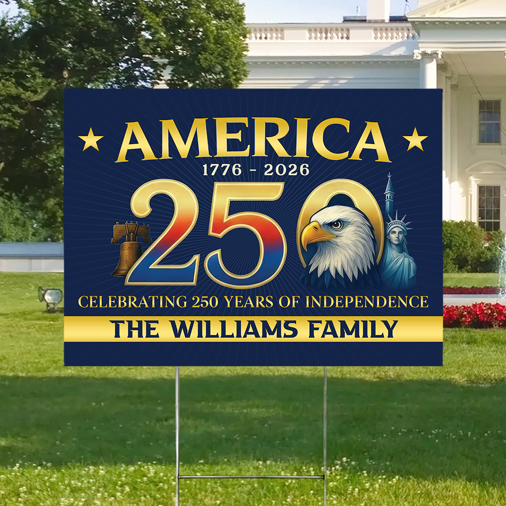 Personalized American Flag - America 250th Anniversary Yard Sign HO82 900998