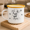 Custom Dog Line Enamel Mug 12oz Two-Tone Enamel Mug CH07 911962