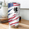 Personalized Golf Ball Pattern America Flag Fat Tumbler Gift For Golfer, Golf Lovers HA75 921040