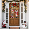 Custom Dog Photo Merry Christmas Home Decor Door Cover CH07 180622