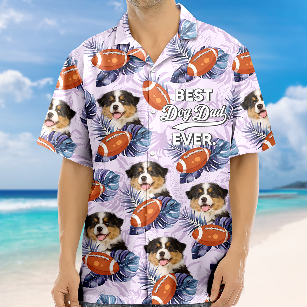 Custom Dog Cat Photo Best Dog Dad Ever Hawaiian Shirt Summer Gift CH07 896060