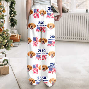 Custom Cute Dog Photo America 250 Years Of Freedom Sweatpants LM32 895849