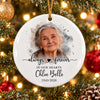Personalized Memorial Photo Always Forever in Our Hearts Ceramic Ornament HO82 903898