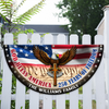 Custom Family Name God Bless America Non-Pleated Fan Flag HA75 898804