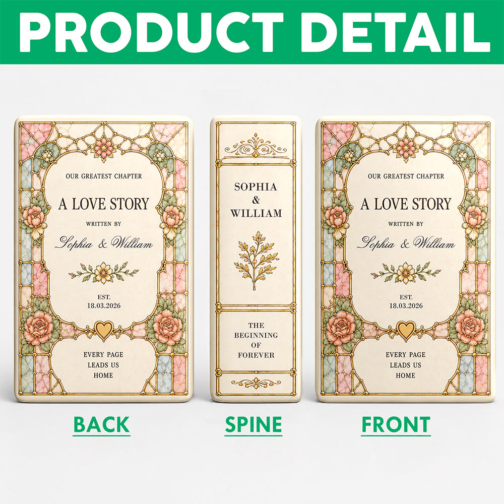 Personalised Wedding Toile De Jouy Ceramic Book Vase Bridal Shower Gift, Engagement Gift CH07 180192