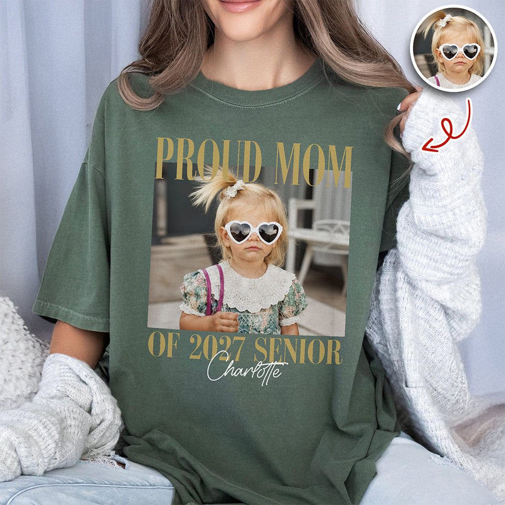 Custom Photo Proud Mom Proud Dad 2027 Family Comfort Shirt HA75 922050