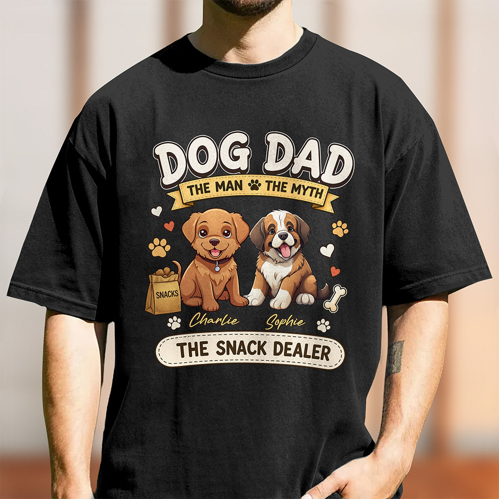 Personalized Dog Dad The Man The Myth The Snack Dealer Dark Shirt Gift For Dog Lovers HO82 902606