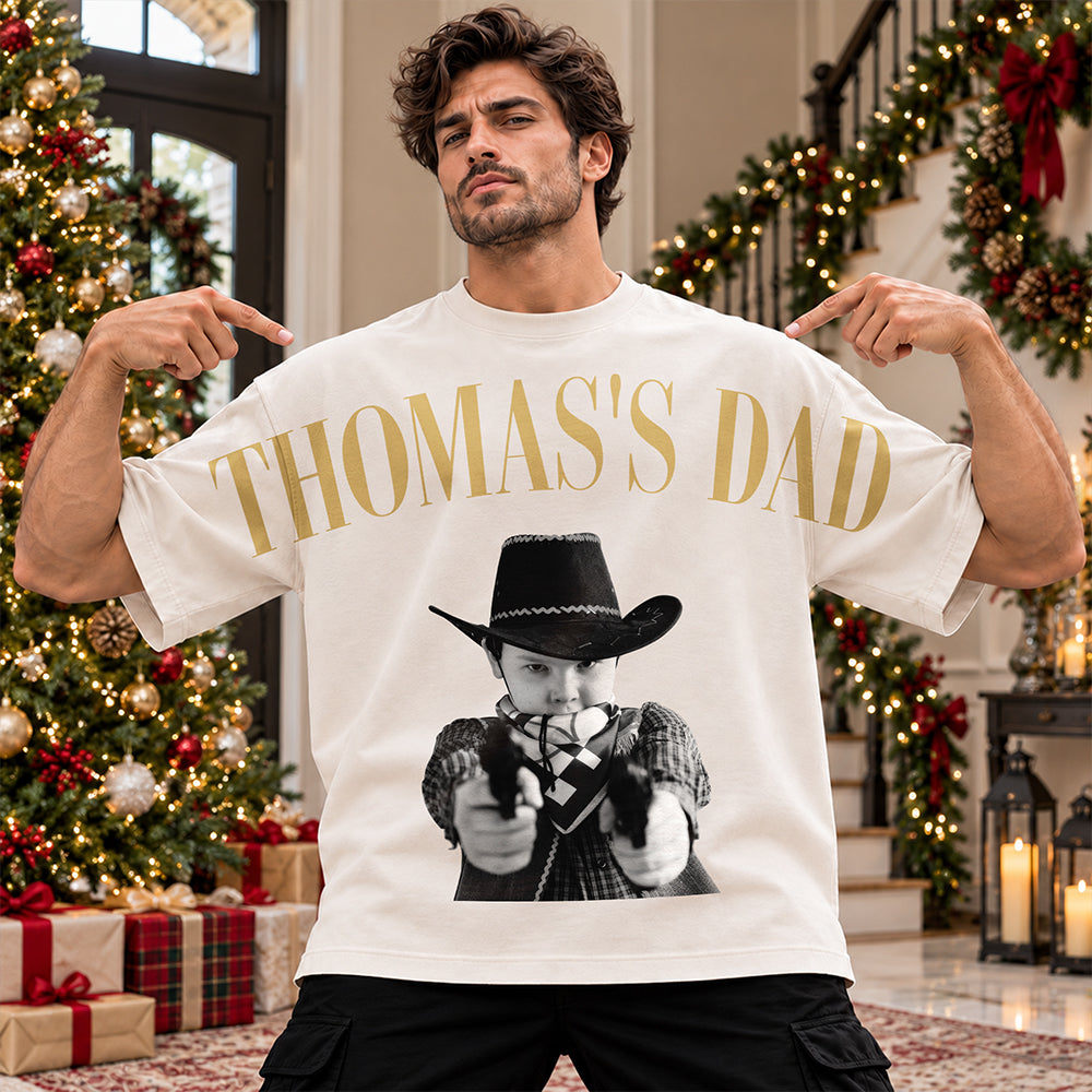 Personalized Vintage Photo Dad, Mom Shoulder to Shoulder Comfort Shirt HA75 919556