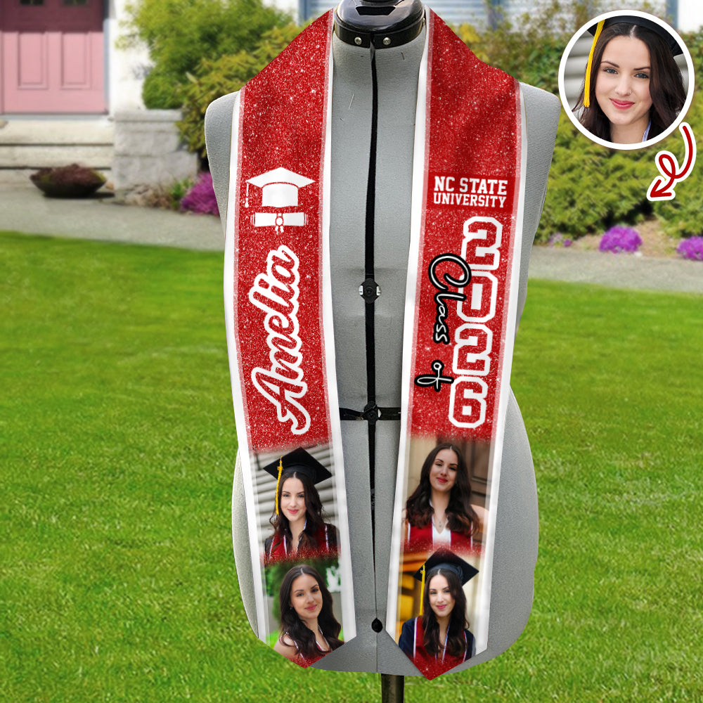 Personalized Photo Graduation Class of 2026 Stole Gift for Graduates HO82 901912